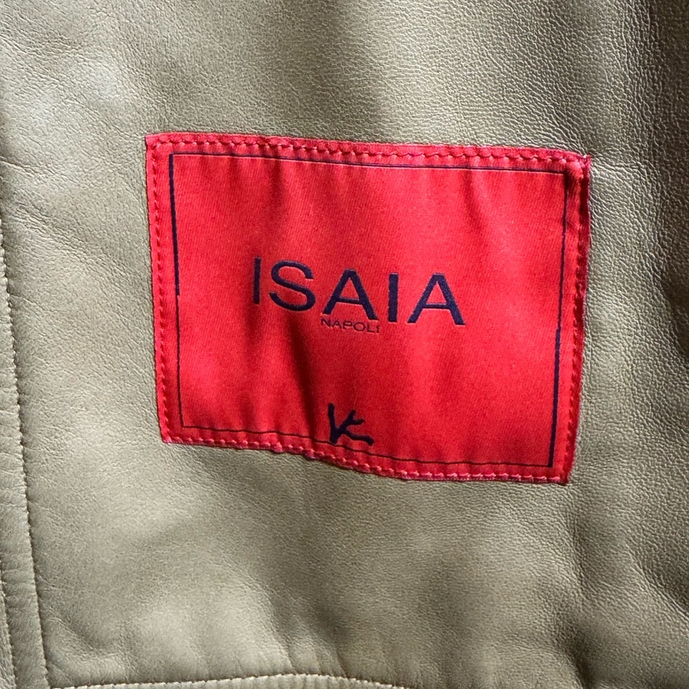 Isaia Suede LeatherJacket in Warm Tan - Picture 4 of 10